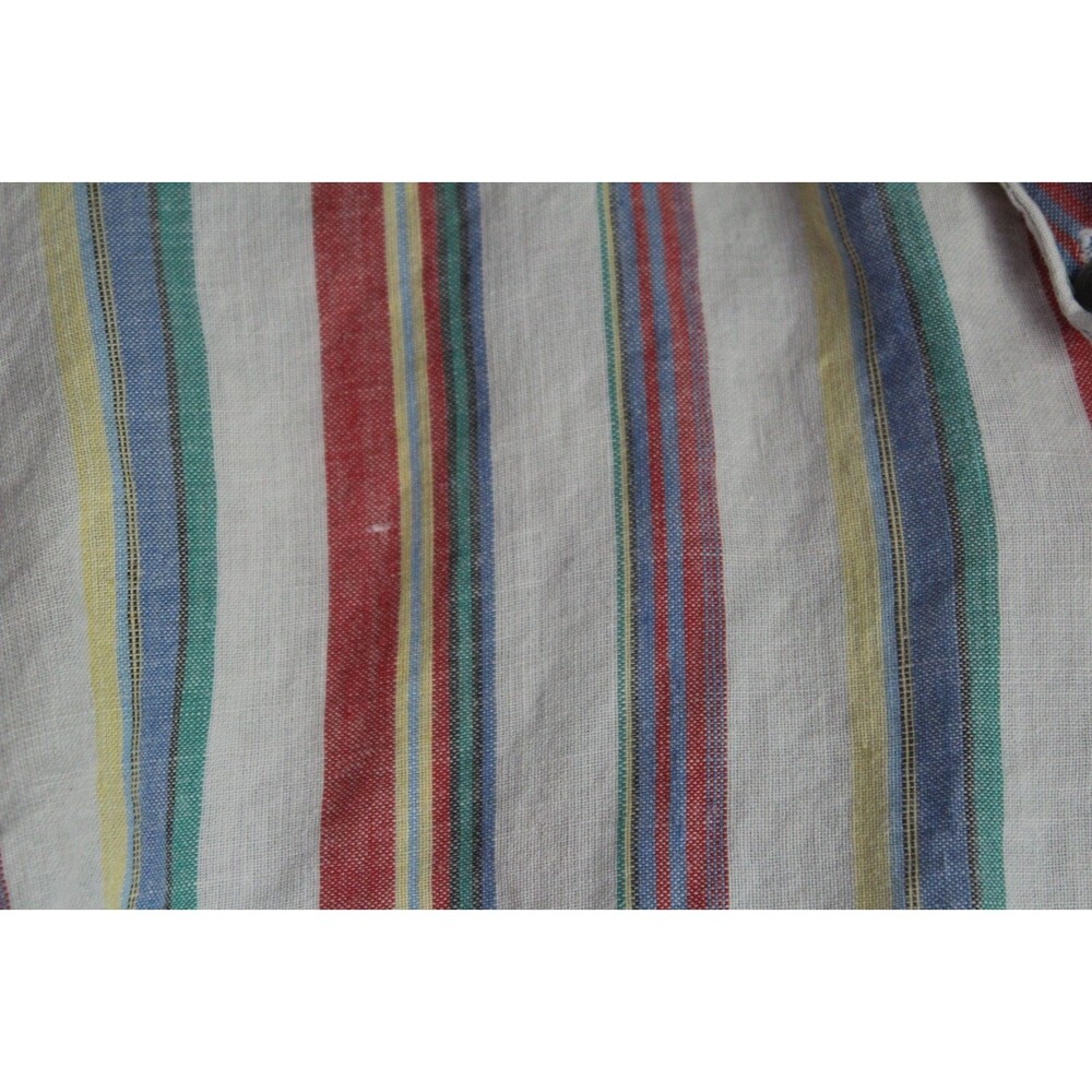 M.E. Sport Mens XL Short-sleeve Button-up Vertical Striped Shirt - Picture 12 of 14